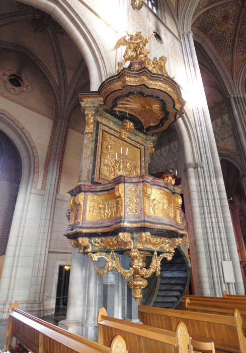 Inside Uppsala Domkyrka.